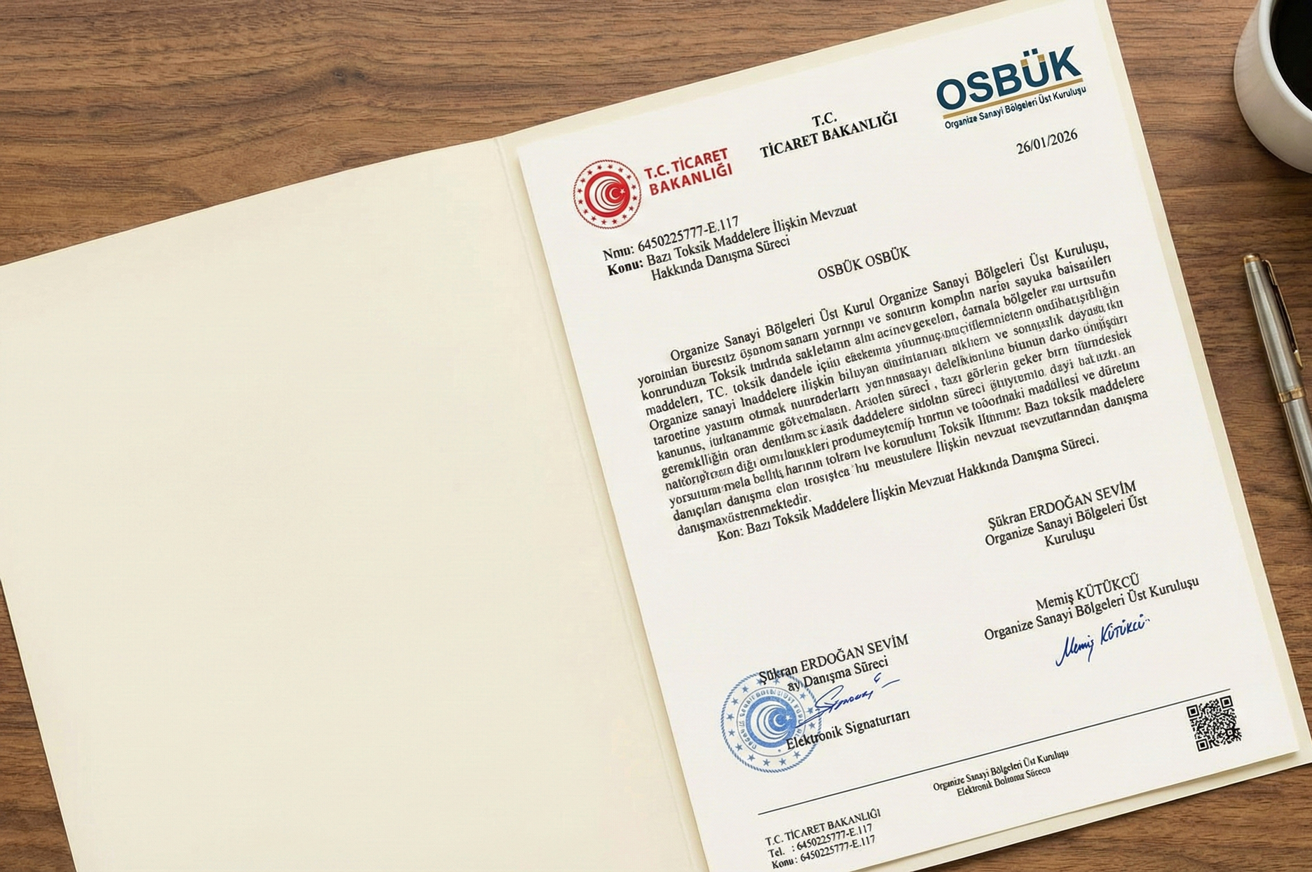 Bazı Toksik Maddelere İlişkin Mevzuat Hakkında Danışma Süreci