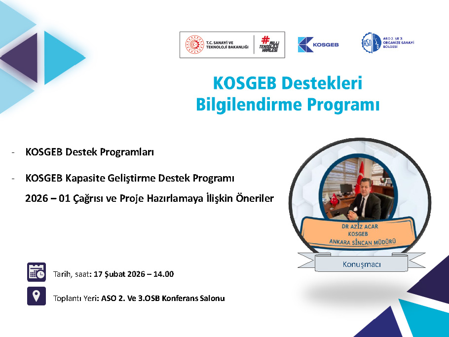 KOSGEB Destek Programları Bilgilendirme Toplantısı ve Proje Yazma Eğitimi
