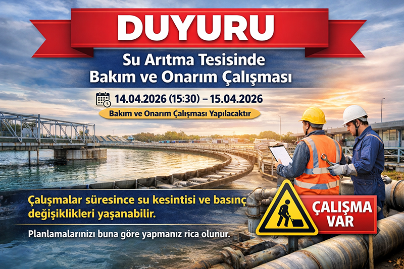 Su Arıtma Tesisinde Bakım ve Onarım Çalışması