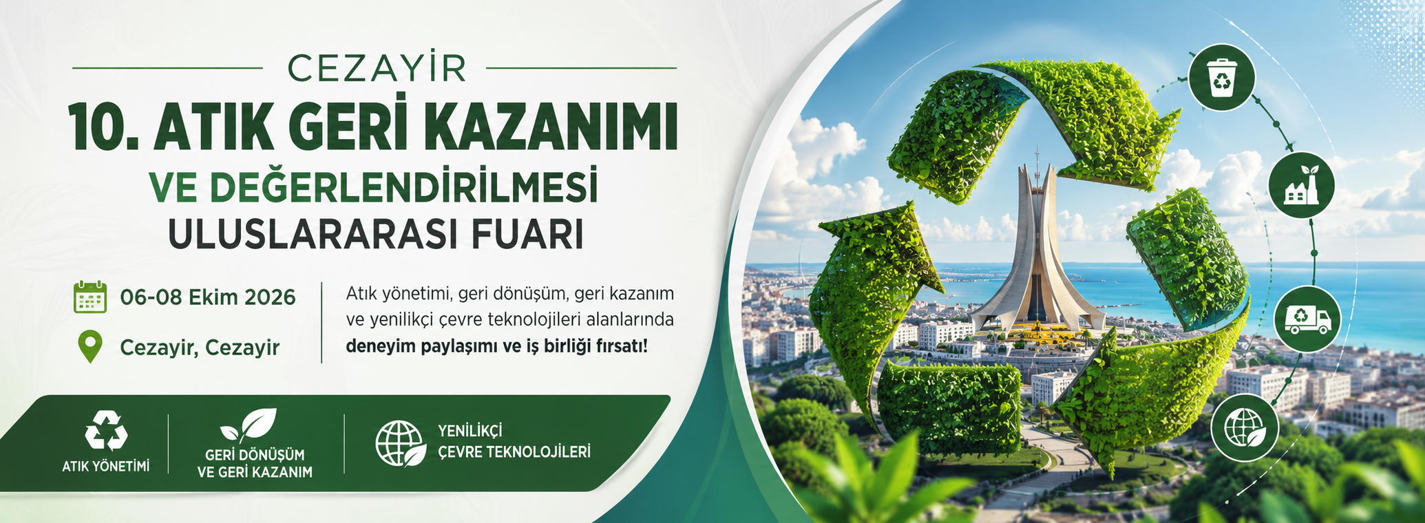 Cezayir 10. Atık Geri Kazanımı ve Değerlendirilmesi Uluslararası Fuarı Daveti
