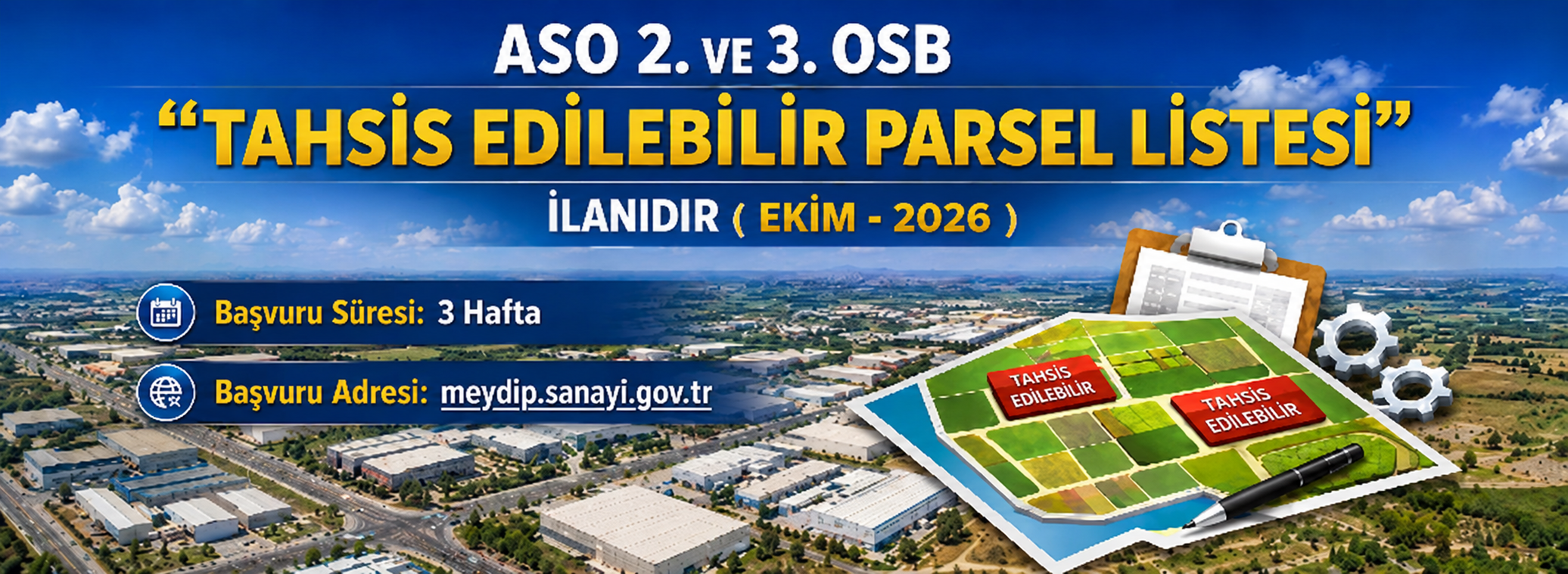 TAHSİS EDİLEBİLİR PARSEL LİSTESİ (EKİM-2026)