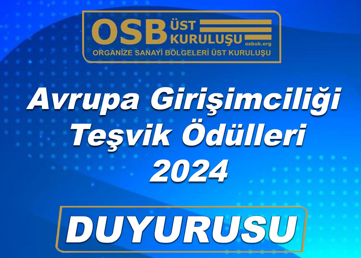 AVRUPA GİRİŞİMCİLİGİ TEŞVİK ÖDÜLLERİ 2024