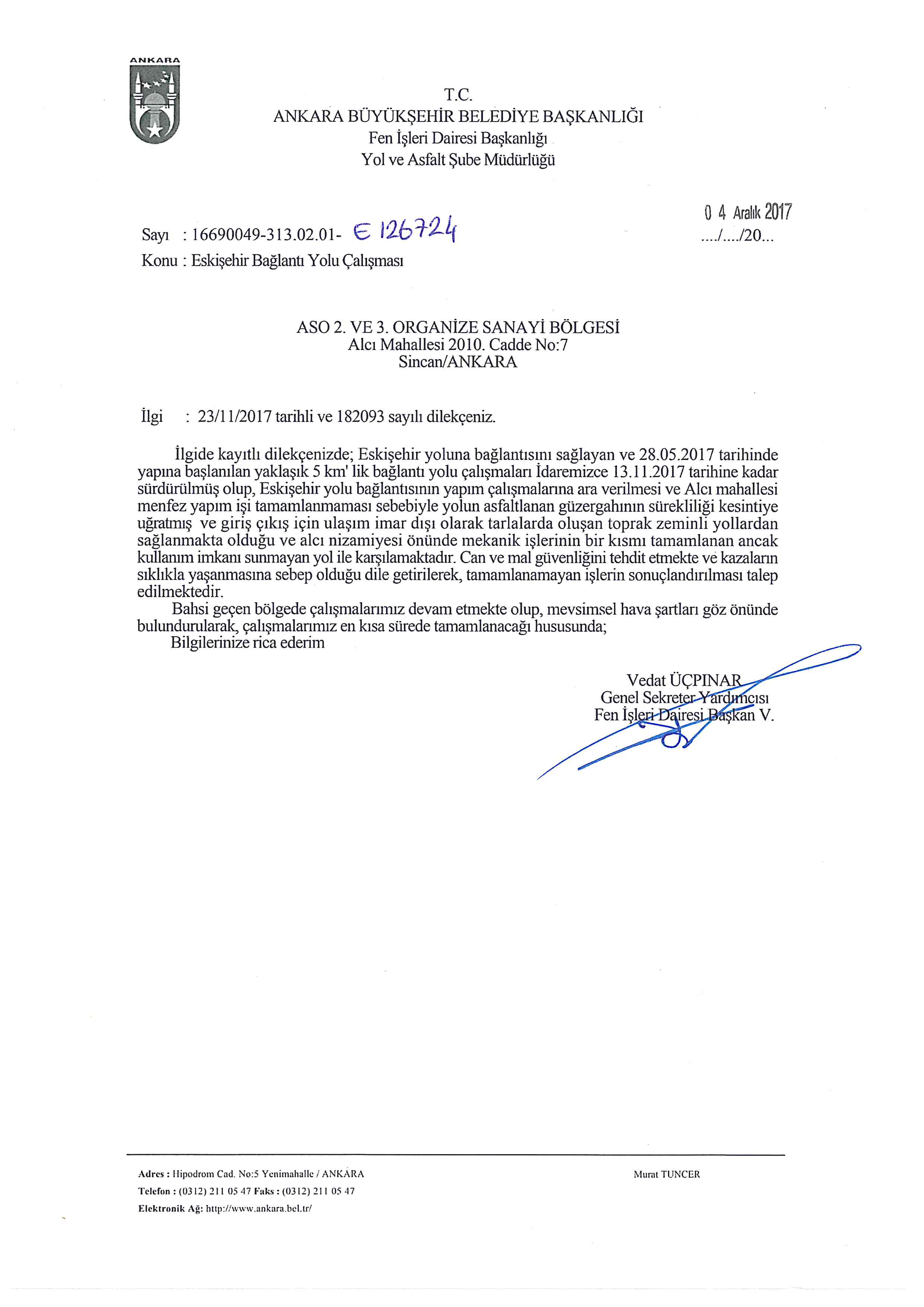 ESKİŞEHİR BAĞLANTI YOLU HAKKINDA BİLGİ